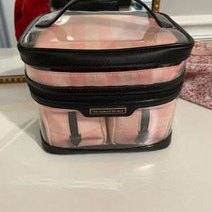 Victoria's Secret Pink and Black Cosmetic Bag